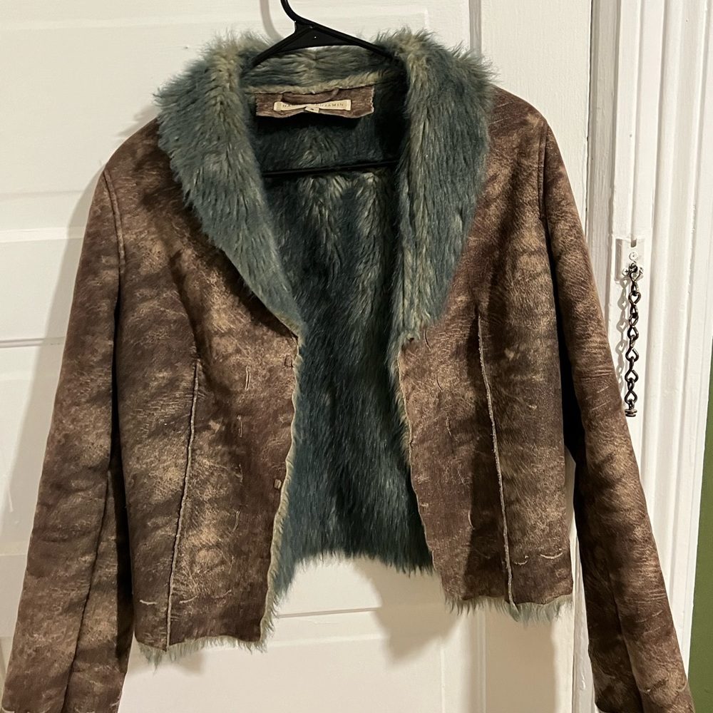 DANIEL BENJAMIN Vintage 90’s Faux Fur Suede Jacket